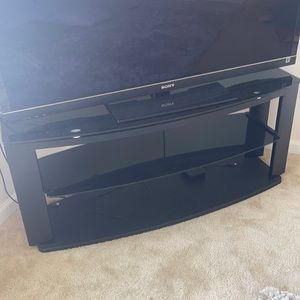 Glass tv stand